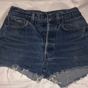 Levi’s Vintage Dark Blue Wash Jean Shorts